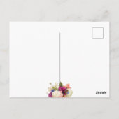 Roze Rose Paars Orchid Funeral Memorial Briefkaart (Achterkant)