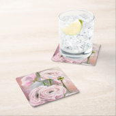Roze Rose Paper Onderzetter (Insitu)