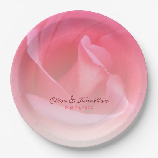 Roze Rose Papieren Bordje (Voorkant)