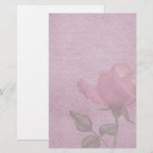 Roze Rose Parchment Stationery Briefpapier (Voorkant / Achterkant)