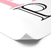 Roze Rose Paris Vintage Poster Frans (Hoek)