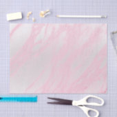 Roze Rose Pastel Blush Metallic Marmer Grijs Zilve Tissuepapier (Craft)