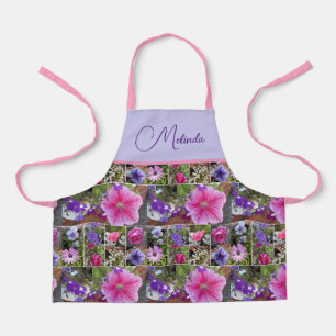Roze Rose Penunia Daisy Flowers Floral Girls Apron Schort