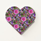 Roze Rose Penunia Daisy Flowers Floral Moederdag Notitieboek (Achterkant)