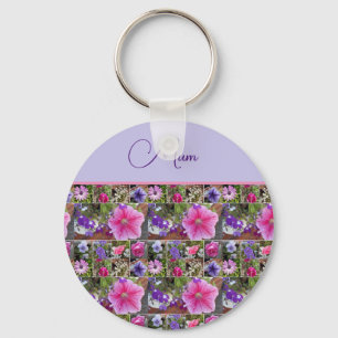 Roze Rose Penunia Daisy Flowers Floral Moederdag Sleutelhanger