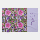 Roze Rose Penunia Daisy Flowers Floral Moederdag Theedoek (Horizontaal)