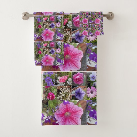 Roze Rose Penunia Daisy Flowers Floral vrouwen Bad Handdoek (Insitu)