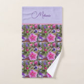 Roze Rose Penunia Daisy Flowers Floral Vrouwen Naa Bad Handdoek (Handdoek)