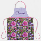 Roze Rose Penunia Daisy Flowers Floral vrouwen Schort (Voorkant)