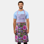 Roze Rose Penunia Daisy Flowers Floral vrouwen Schort (Gedragen)