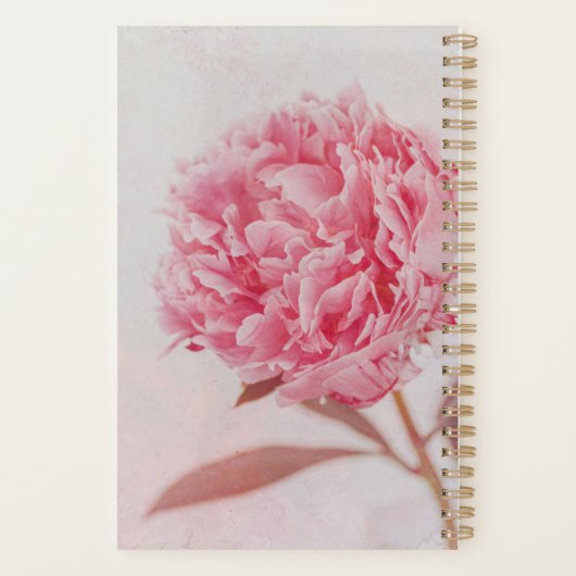 Roze Rose Peony Custom Homeschool Planner (Achterkant)