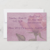Roze Rose perkament stijl uitnodiging (Achterkant)