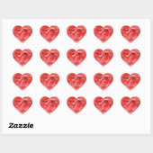 Roze Rose Personalized Heart Wedding Sticker (Vel)
