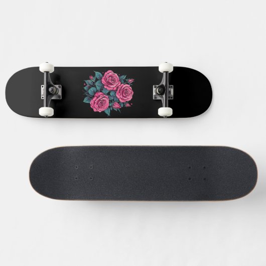 Roze Rose Persoonlijk Skateboard (Horizontaal)
