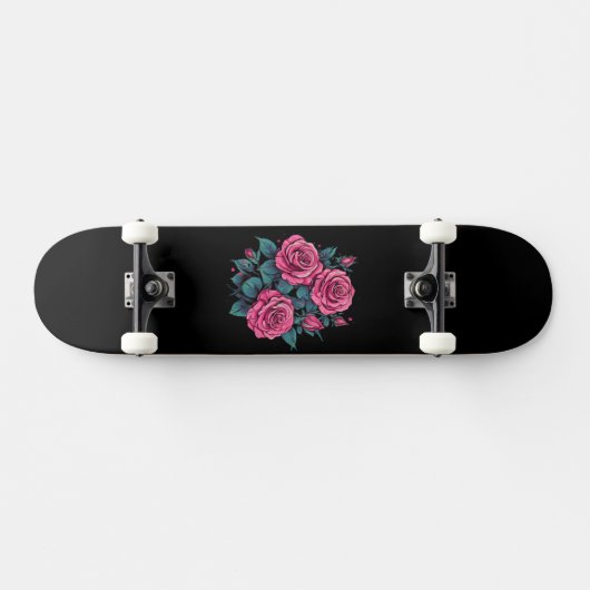 Roze Rose Persoonlijk Skateboard (Horizontaal)