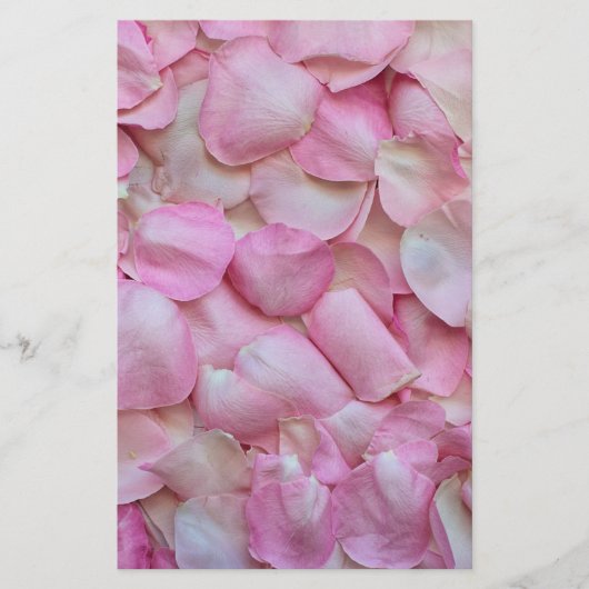 Roze Rose Petals Briefpapier (Voorkant)