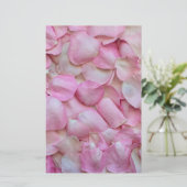 Roze Rose Petals Briefpapier (Staand voorkant)