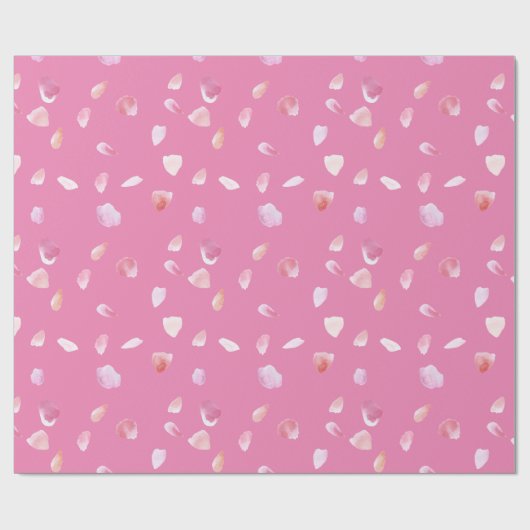 Roze Rose Petals Cadeaupapier (Vlak)