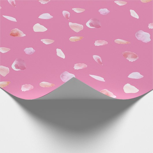Roze Rose Petals Cadeaupapier (Hoek)