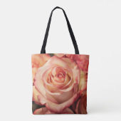 Roze Rose Petals Canvas tas (Achterkant)