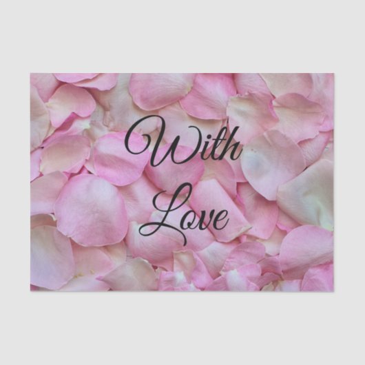 Roze Rose Petals Floral Tissuepapier (Voorkant)