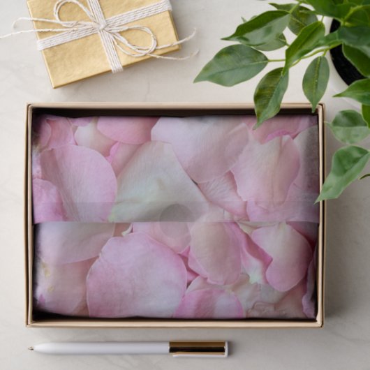 Roze Rose Petals Floral Tissuepapier (Geschenk)