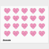 Roze Rose Petals Hart Sticker (Vel)