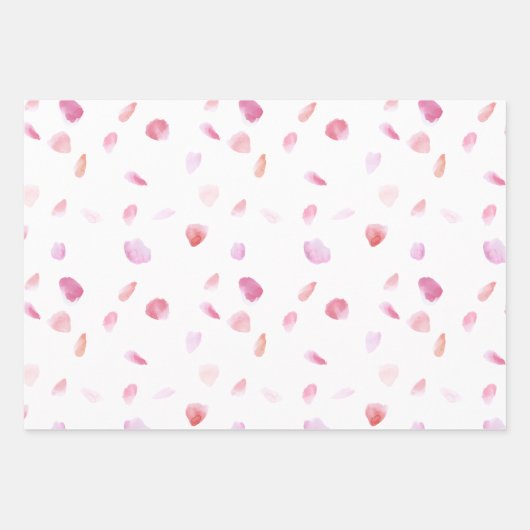 Roze Rose Petals Inpakpapier Vel (Voorkant 3)