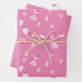 Roze Rose Petals Inpakpapier Vel (In situ)