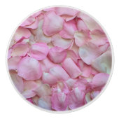 Roze Rose Petals Keramische Knop (Voorkant)