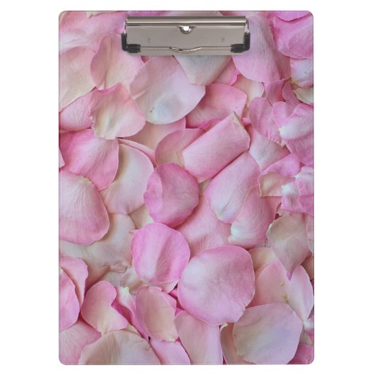 Roze Rose Petals Klembord (Voorkant)