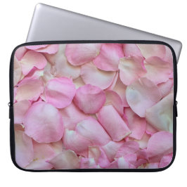Roze Rose Petals Laptop Sleeve