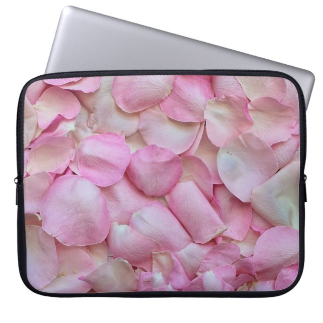 Roze Rose Petals Laptop Sleeve (Voorkant)