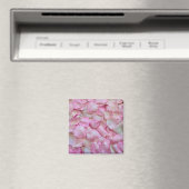 Roze Rose Petals Magneet (Insitu (Vaatwasser))