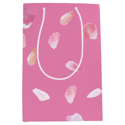 Roze Rose Petals Medium Cadeauzakje (Voorkant)