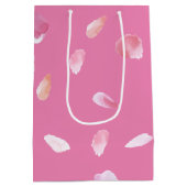 Roze Rose Petals Medium Cadeauzakje (Achterkant)