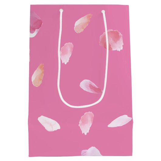 Roze Rose Petals Medium Cadeauzakje (Achterkant)
