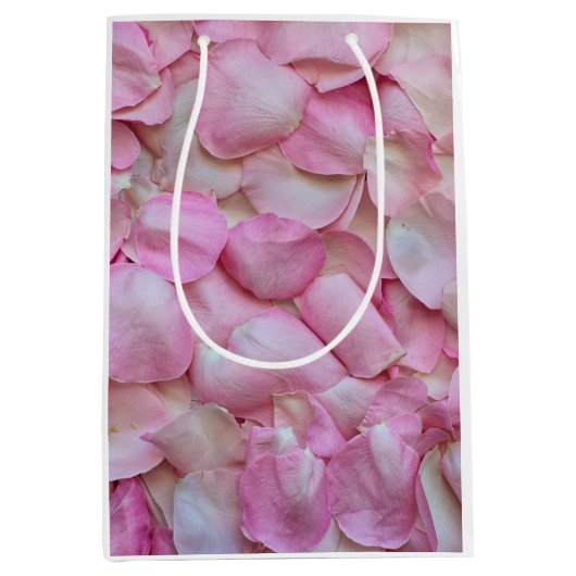 Roze Rose Petals Medium Cadeauzakje (Voorkant)