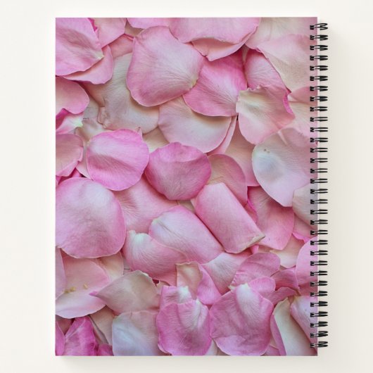 Roze Rose Petals Notitieboek (Achterkant)