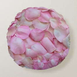 Roze Rose Petals Rond Kussen