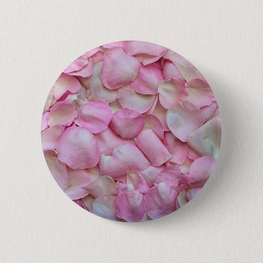 Roze Rose Petals Ronde Button 5,7 Cm (Voorkant)