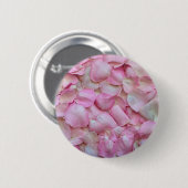 Roze Rose Petals Ronde Button 5,7 Cm (Voorkant /achterkant)