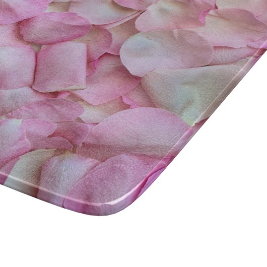 Roze Rose Petals Snijplank (Hoek)