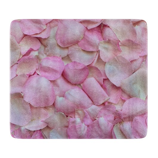 Roze Rose Petals Snijplank (Voorkant)