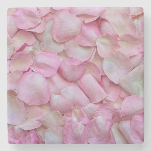 Roze Rose Petals Stenen Onderzetter (Voorkant)