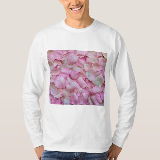 Roze Rose Petals T-shirt (Voorkant)
