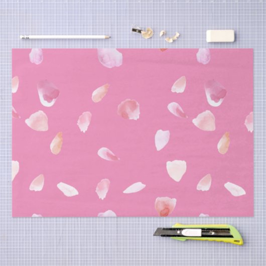 Roze Rose Petals Tissuepapier (Craft)