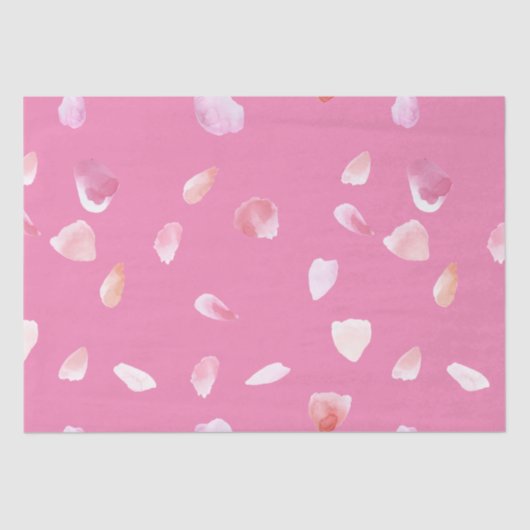 Roze Rose Petals Tissuepapier (Voorkant)