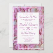 Roze Rose Petals Vrijgezellenfeest Kaart (Voorkant)