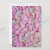 Roze Rose Petals Vrijgezellenfeest Kaart (Achterkant)